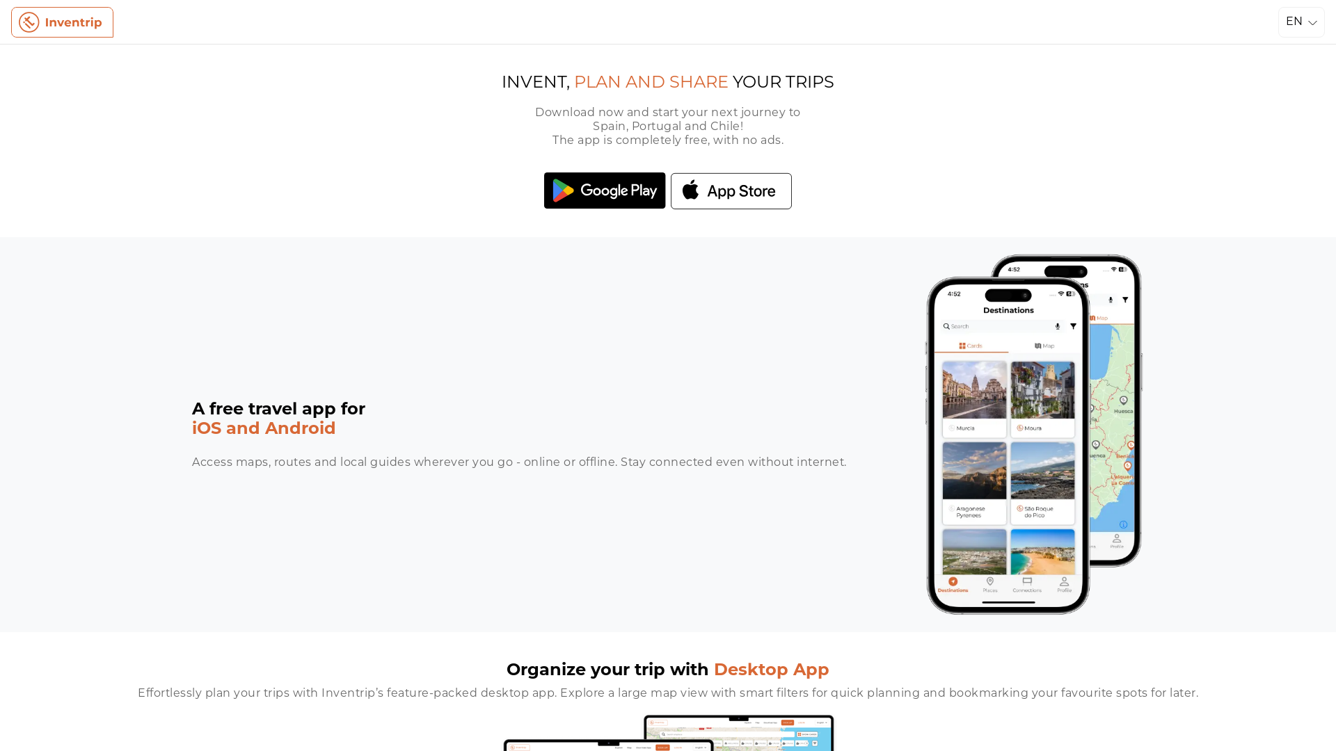 website screenshot of https://inventrip-next-staging.pages.dev/