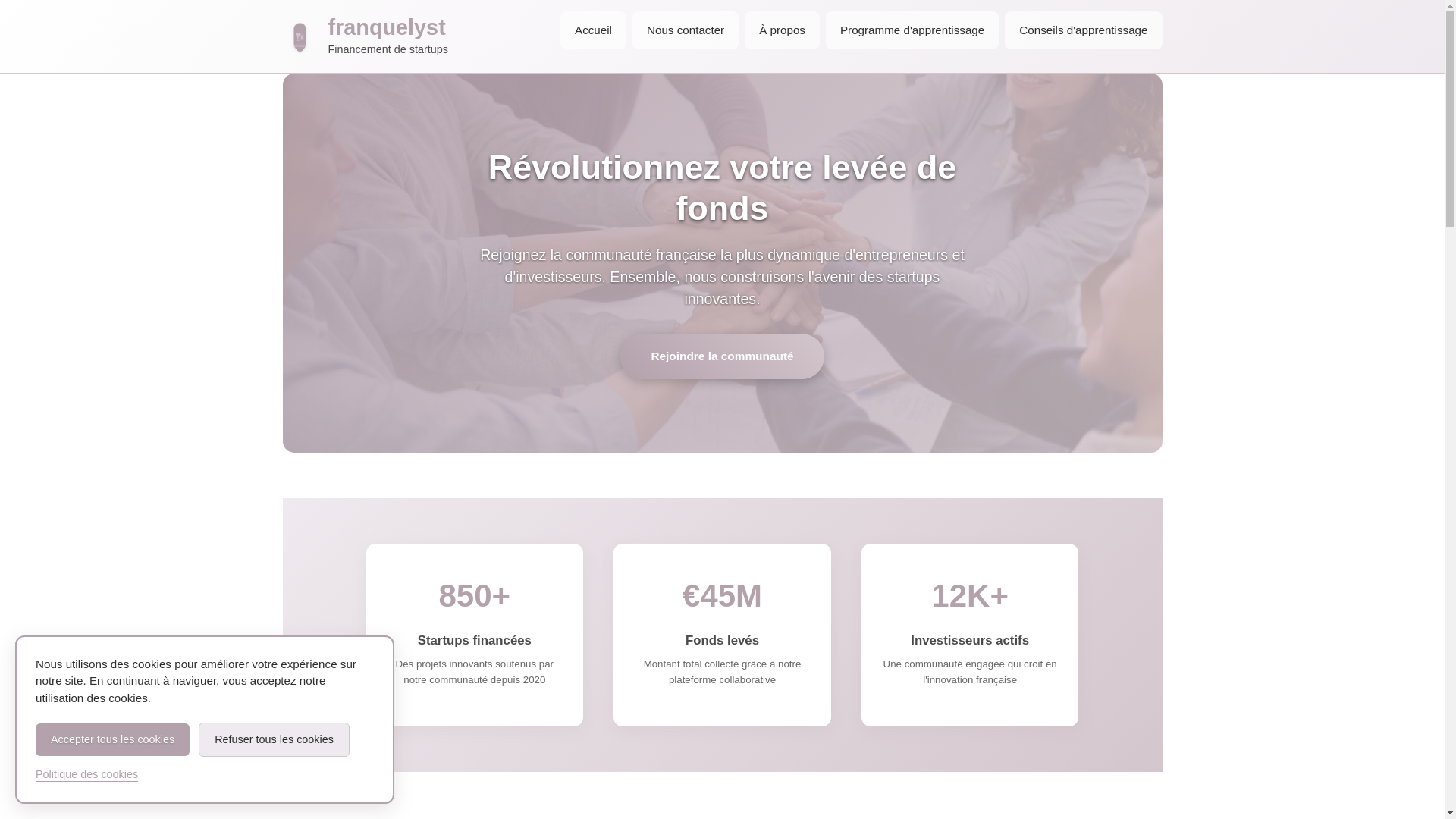 website screenshot of https://franquelyst.sbs/