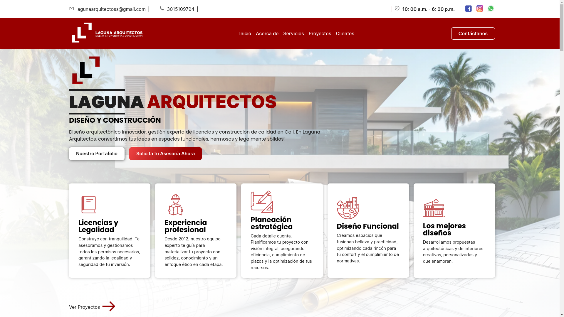 website screenshot of https://lagunaarquitectos-website.pages.dev/