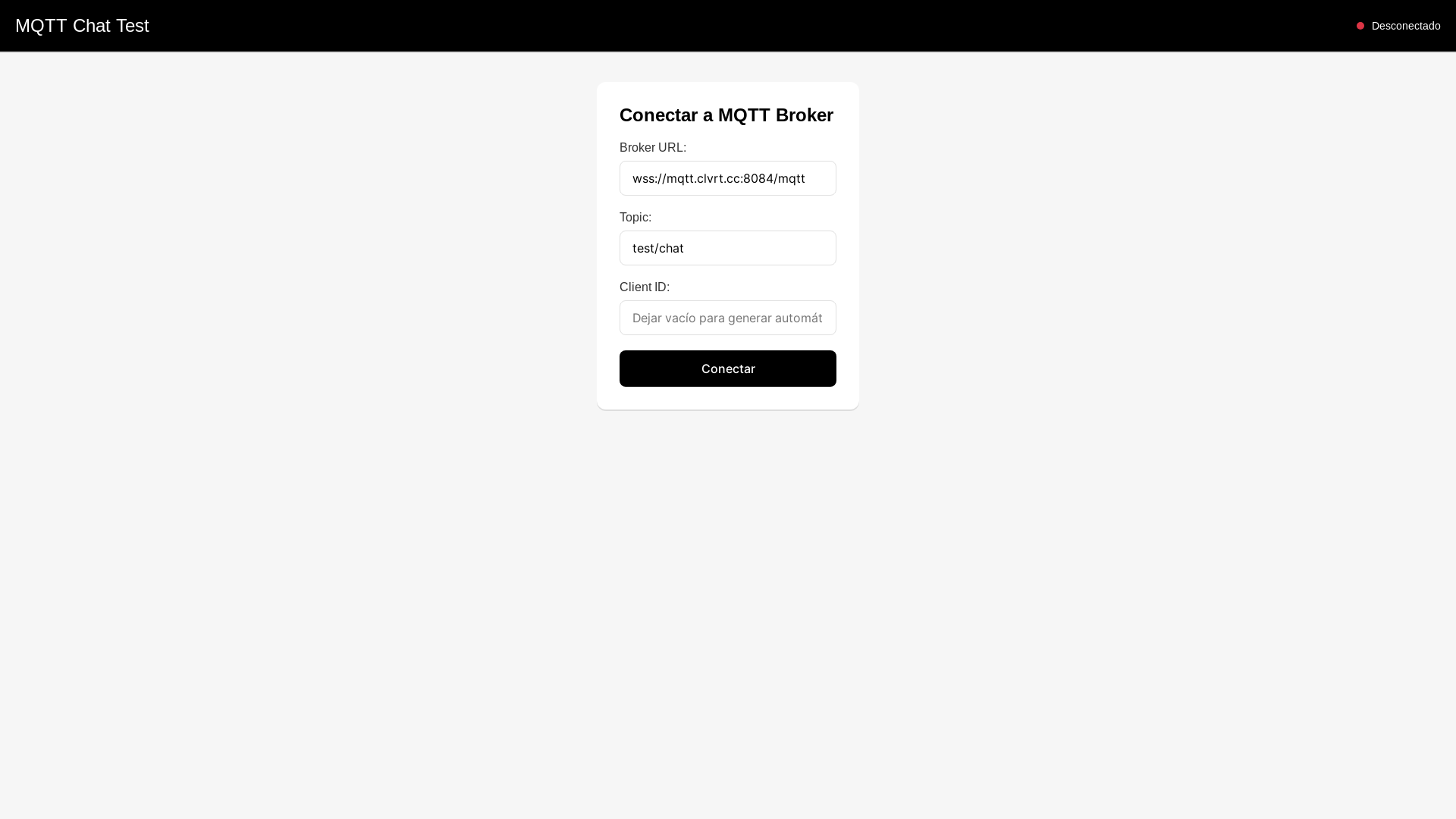 website screenshot of https://mqtt-client-front.pages.dev/