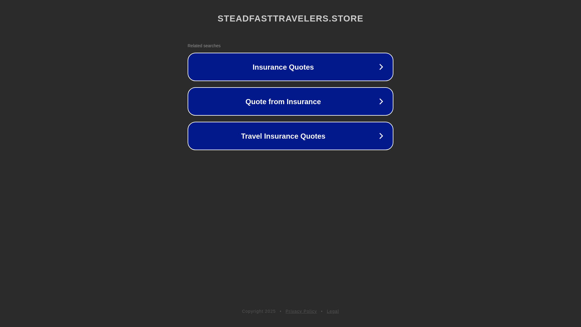 website screenshot of https://steadfasttravelers.store/