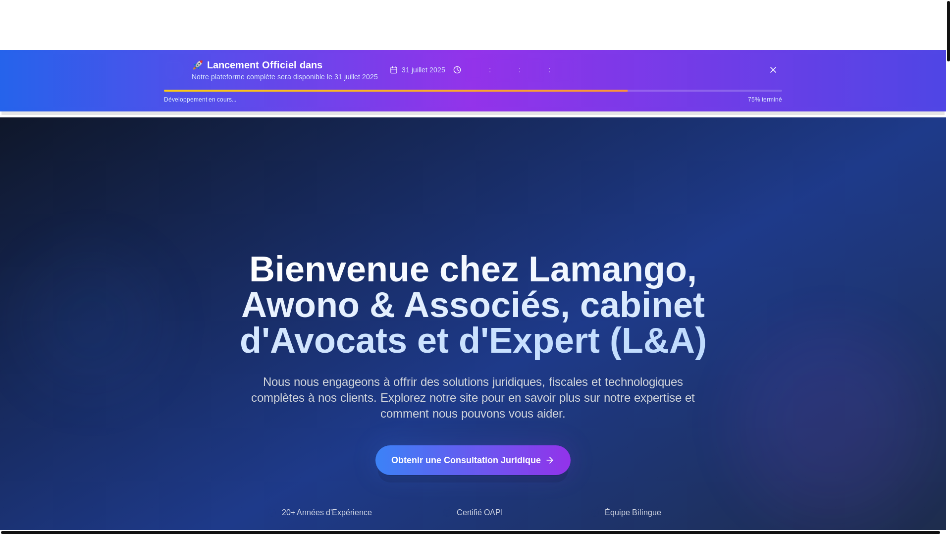 website screenshot of https://la-advocates-test.org/