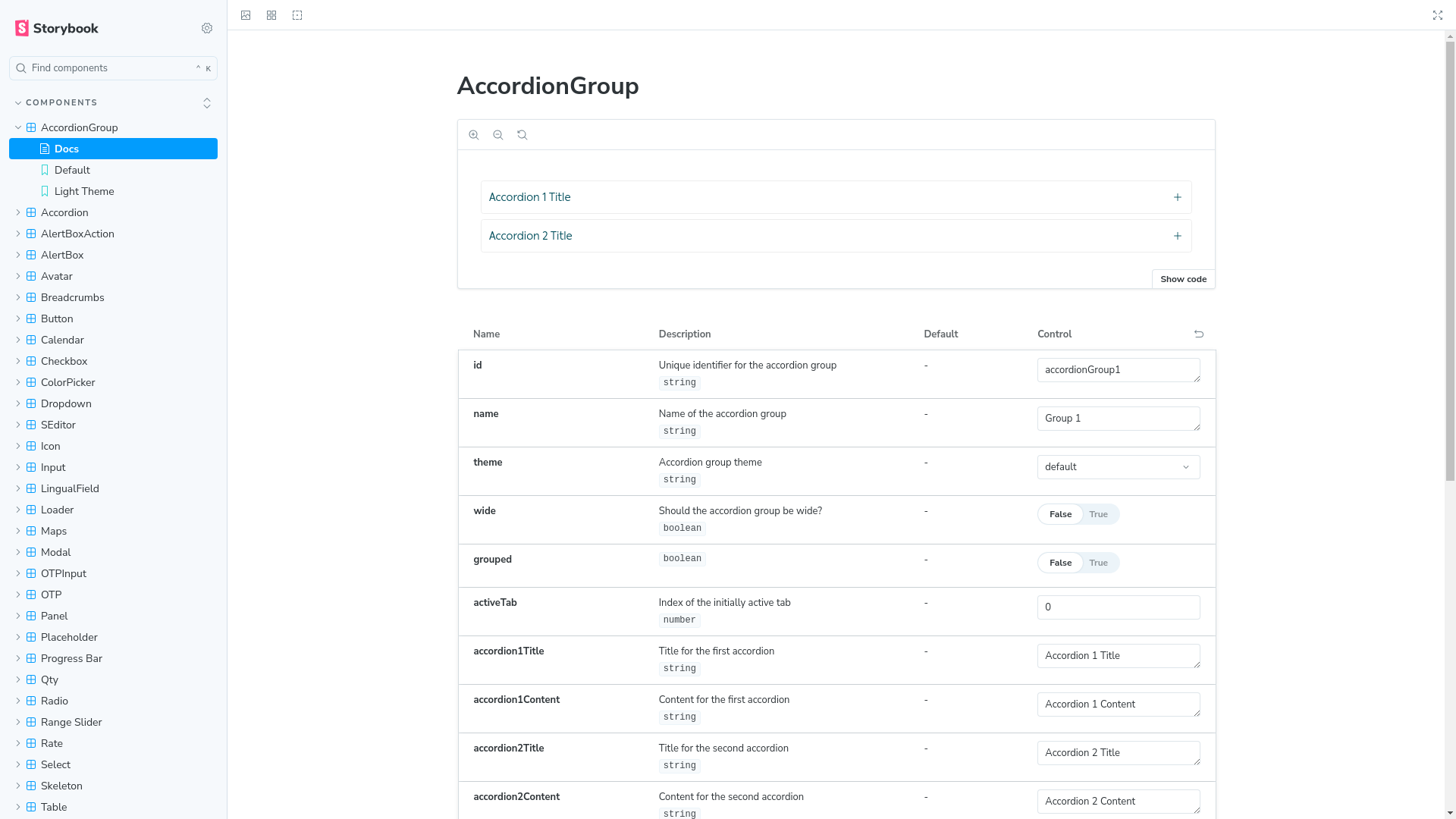 website screenshot of https://dashboard-ui-components.pages.dev/