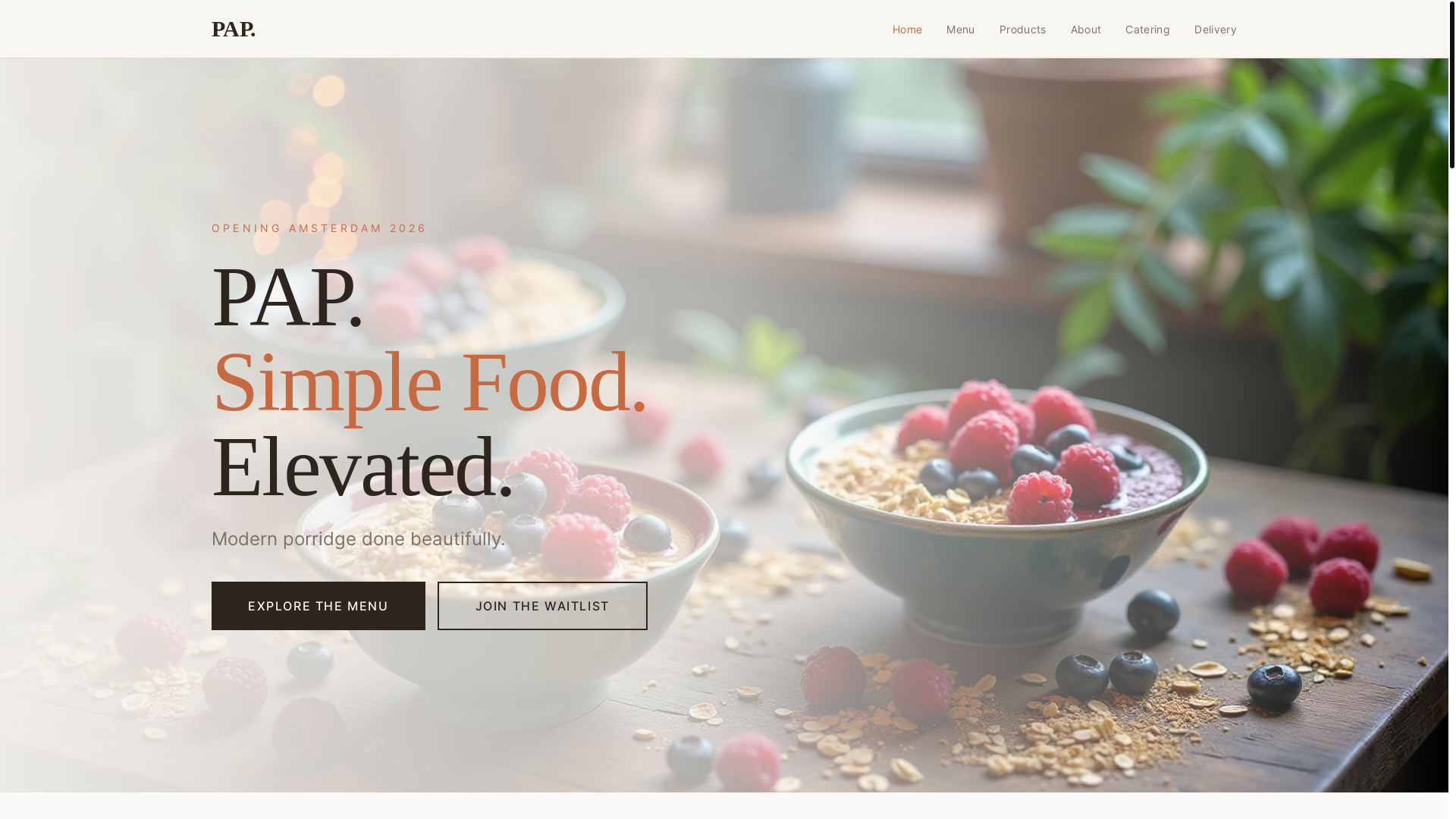 website screenshot of https://eatpap.com/