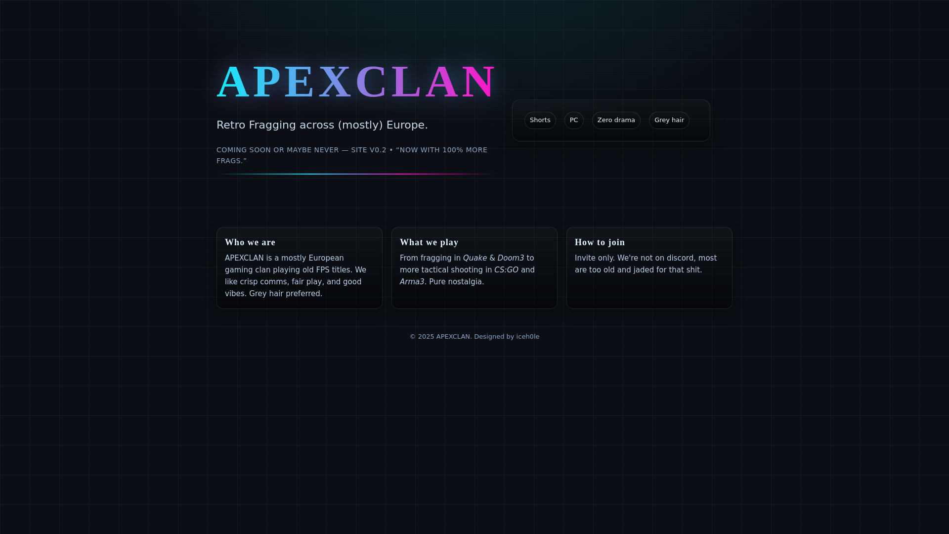 website screenshot of https://apexclan.pages.dev/