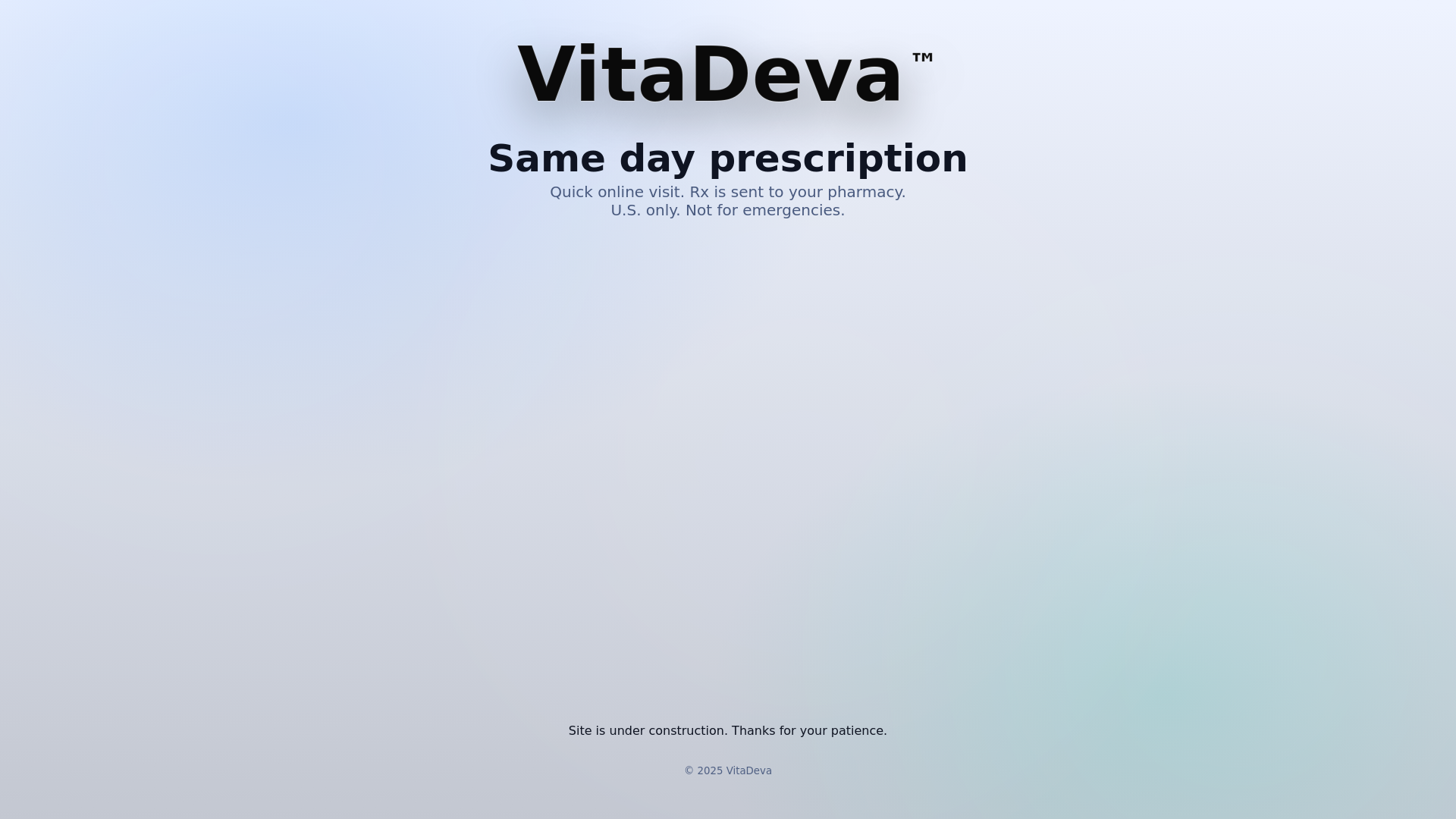 website screenshot of https://vitadeva.com/