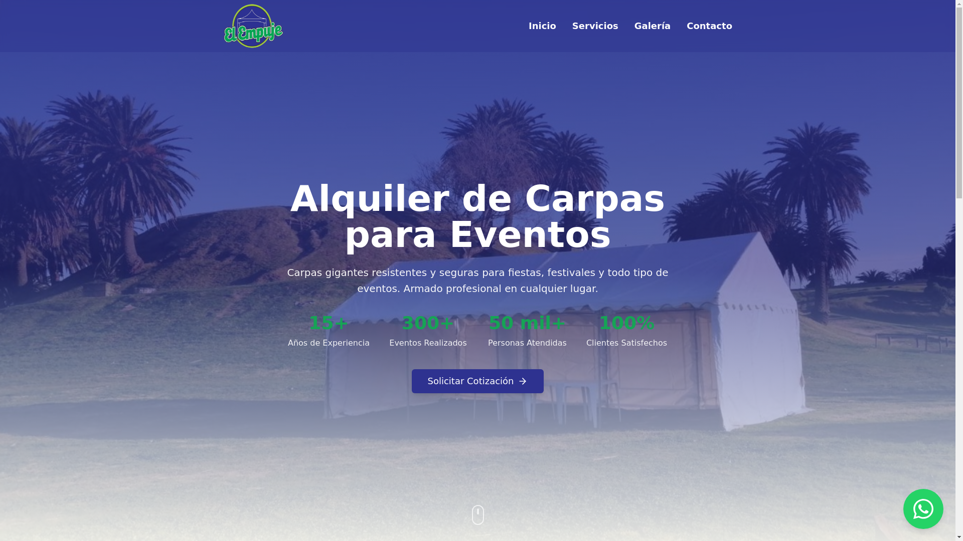 website screenshot of https://elempuje.com.uy/