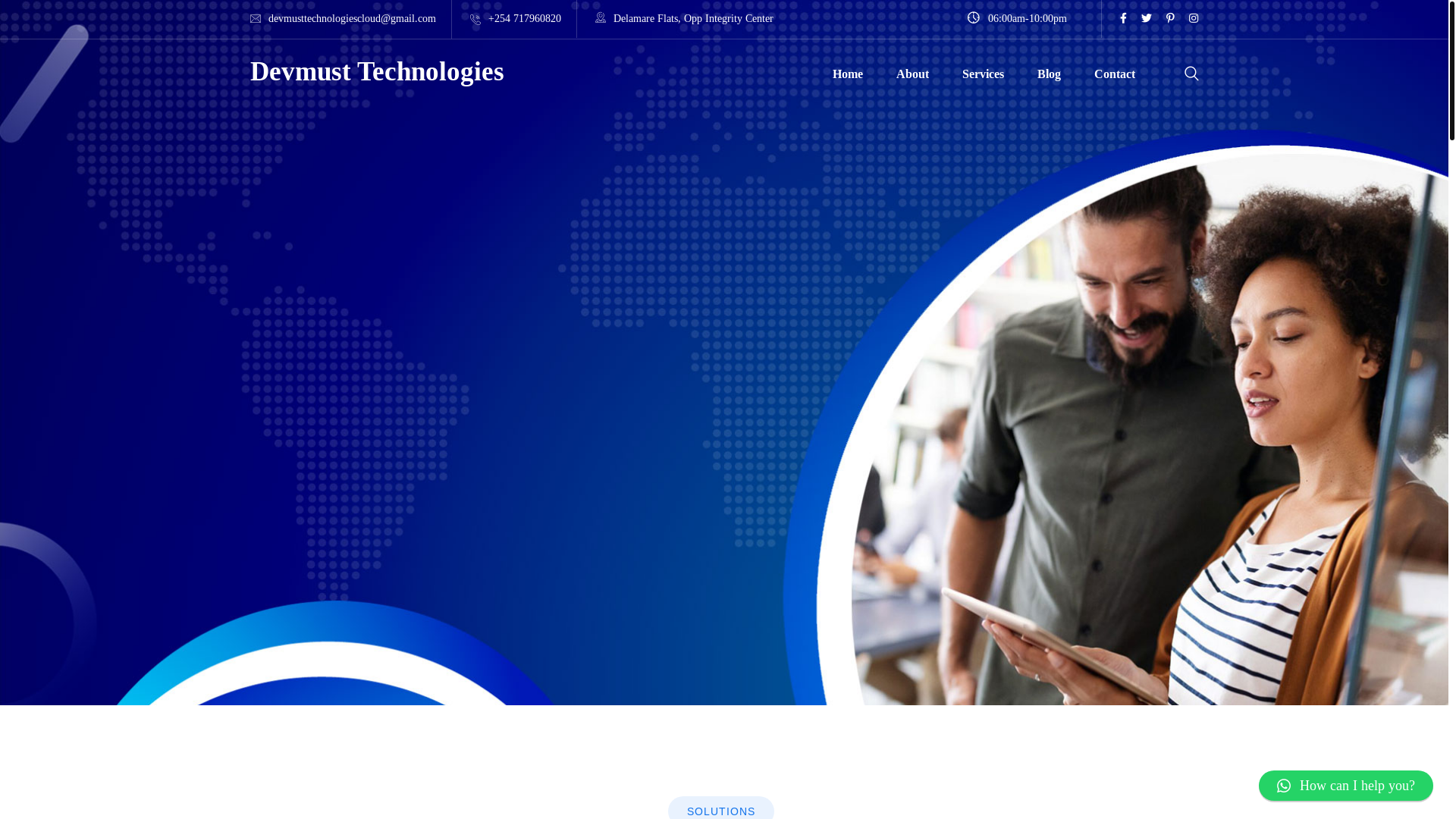 website screenshot of https://devmust-technologies.com/