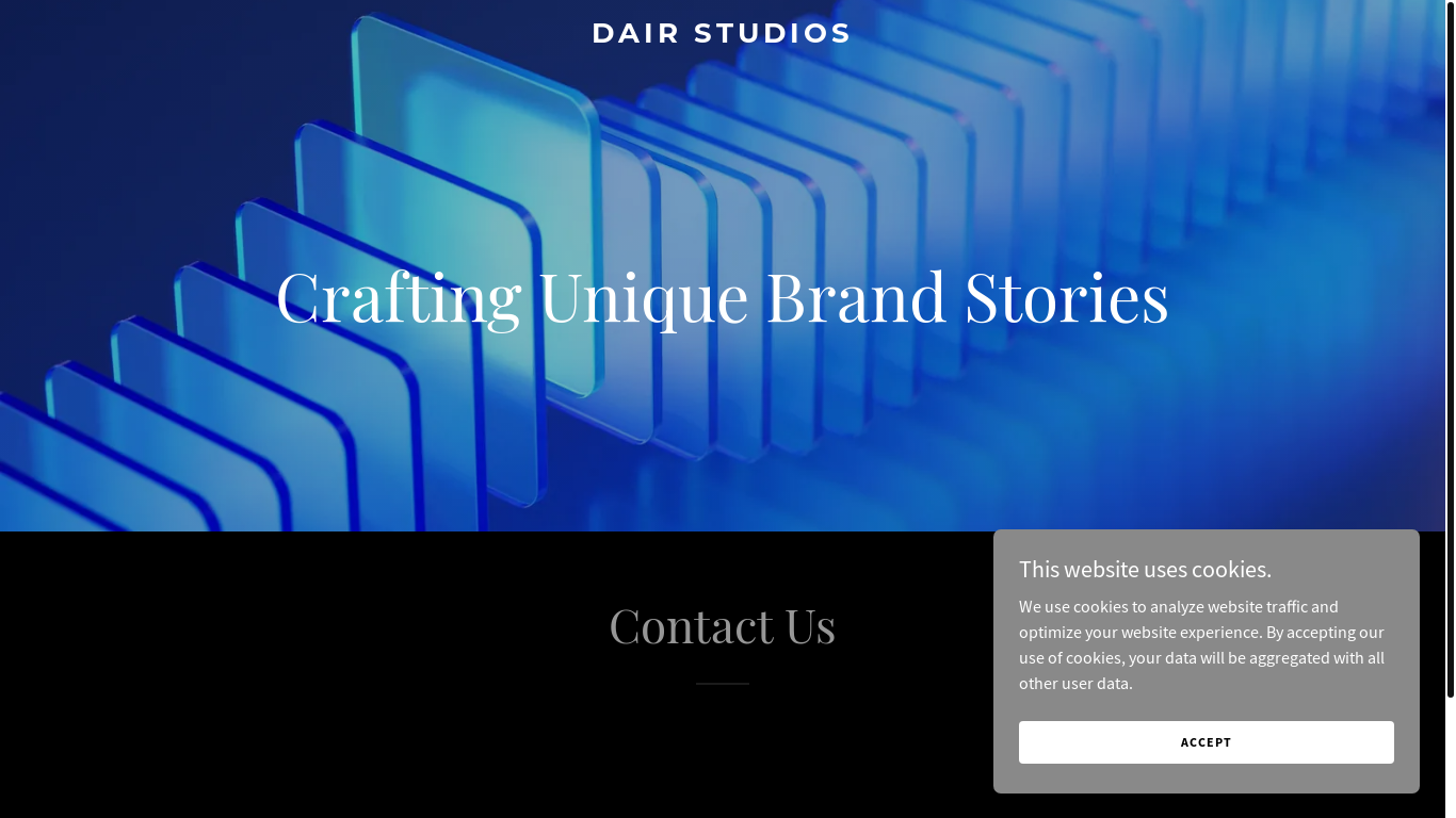 website screenshot of https://dairstudios.in/