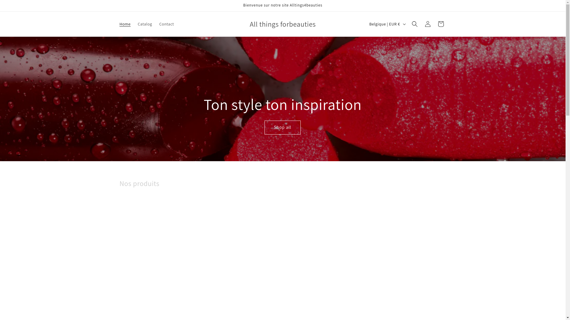 website screenshot of https://allthingsforbeauties.com/