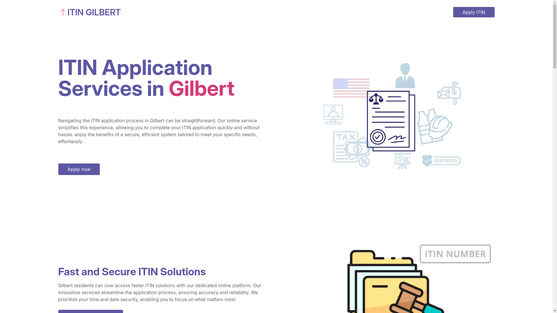 website screenshot of https://itinapplicationgilbert.com/