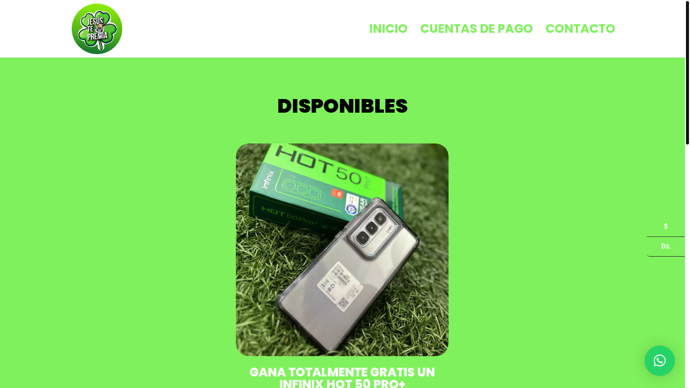 website screenshot of https://jesustepremia.com/