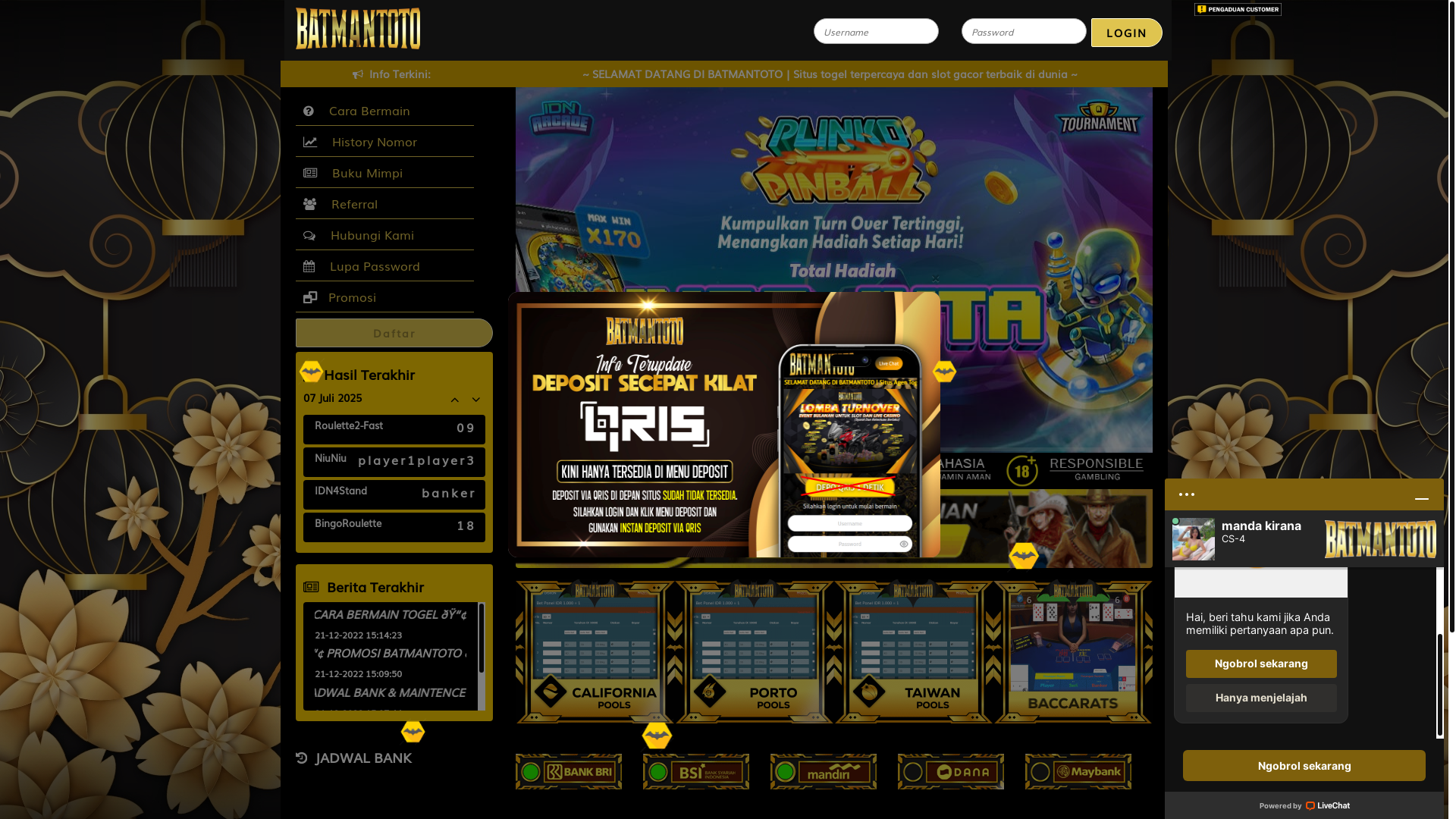 website screenshot of https://batmanslotonline99.com/