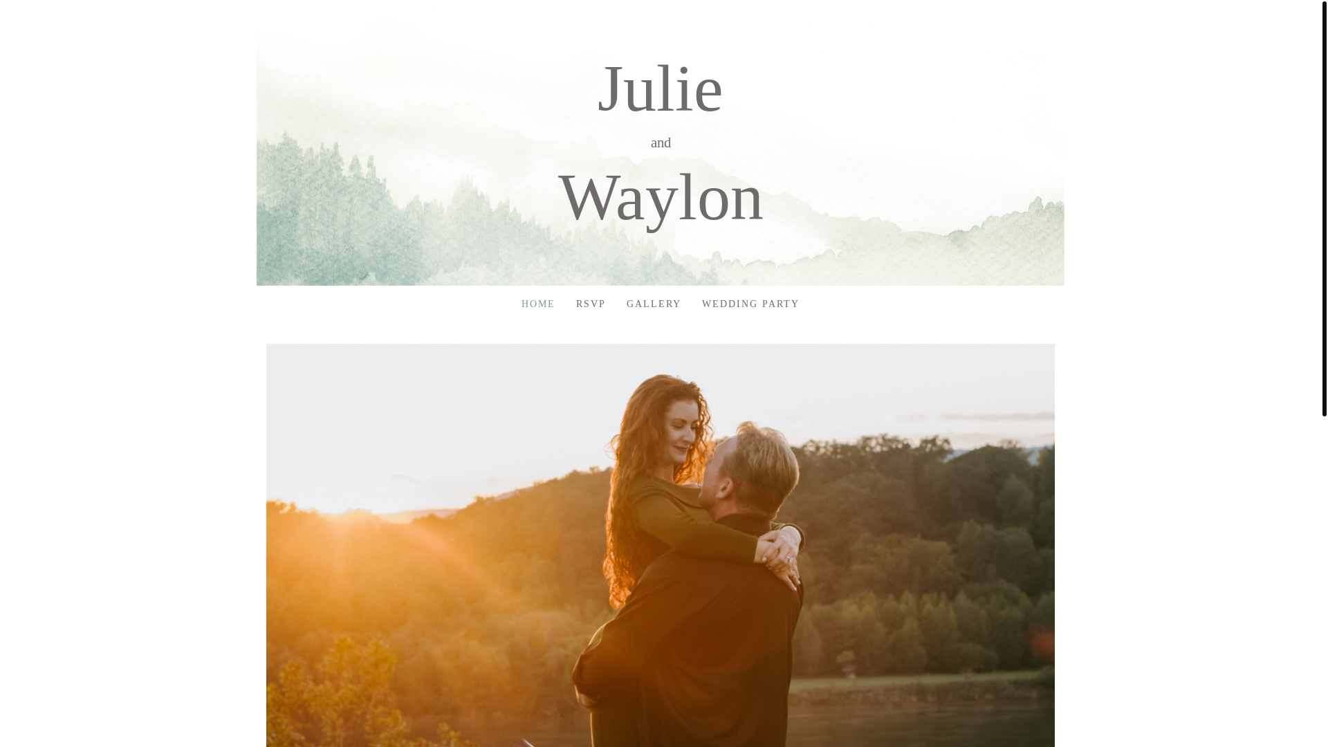 website screenshot of https://julieandwaylon2025.com/