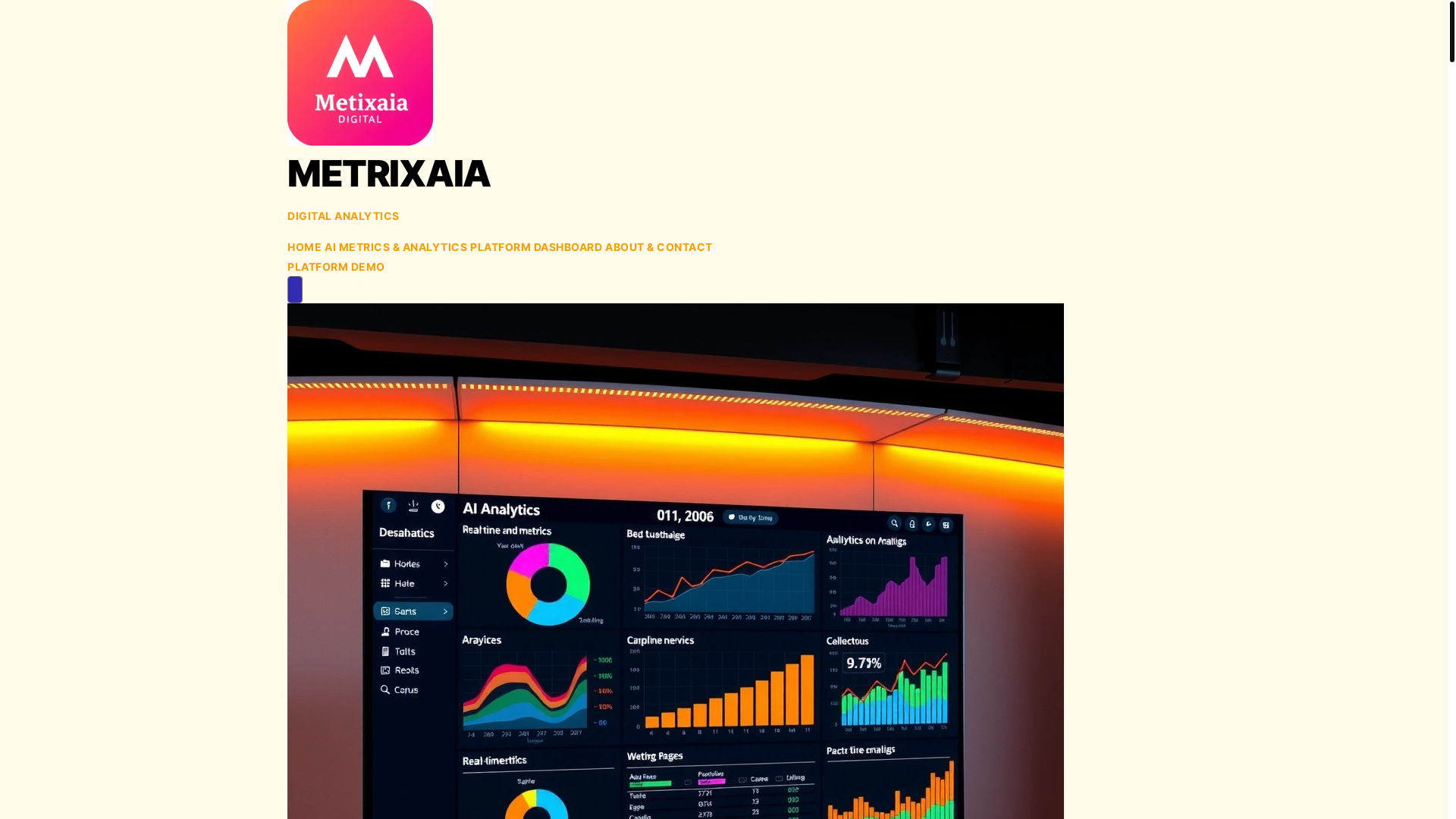 website screenshot of https://metrixaia.digital/