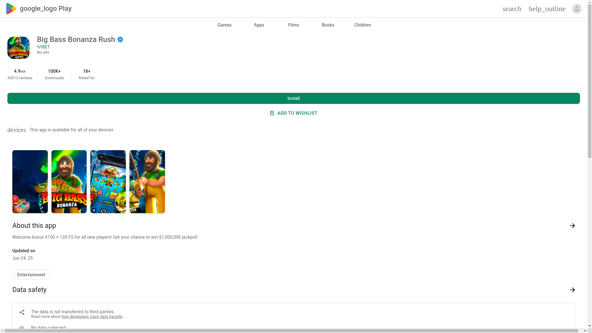 website screenshot of https://bass-bonanza.space/