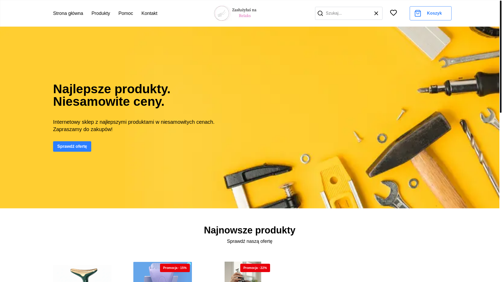 website screenshot of https://gadzetyprezenty.com.pl/