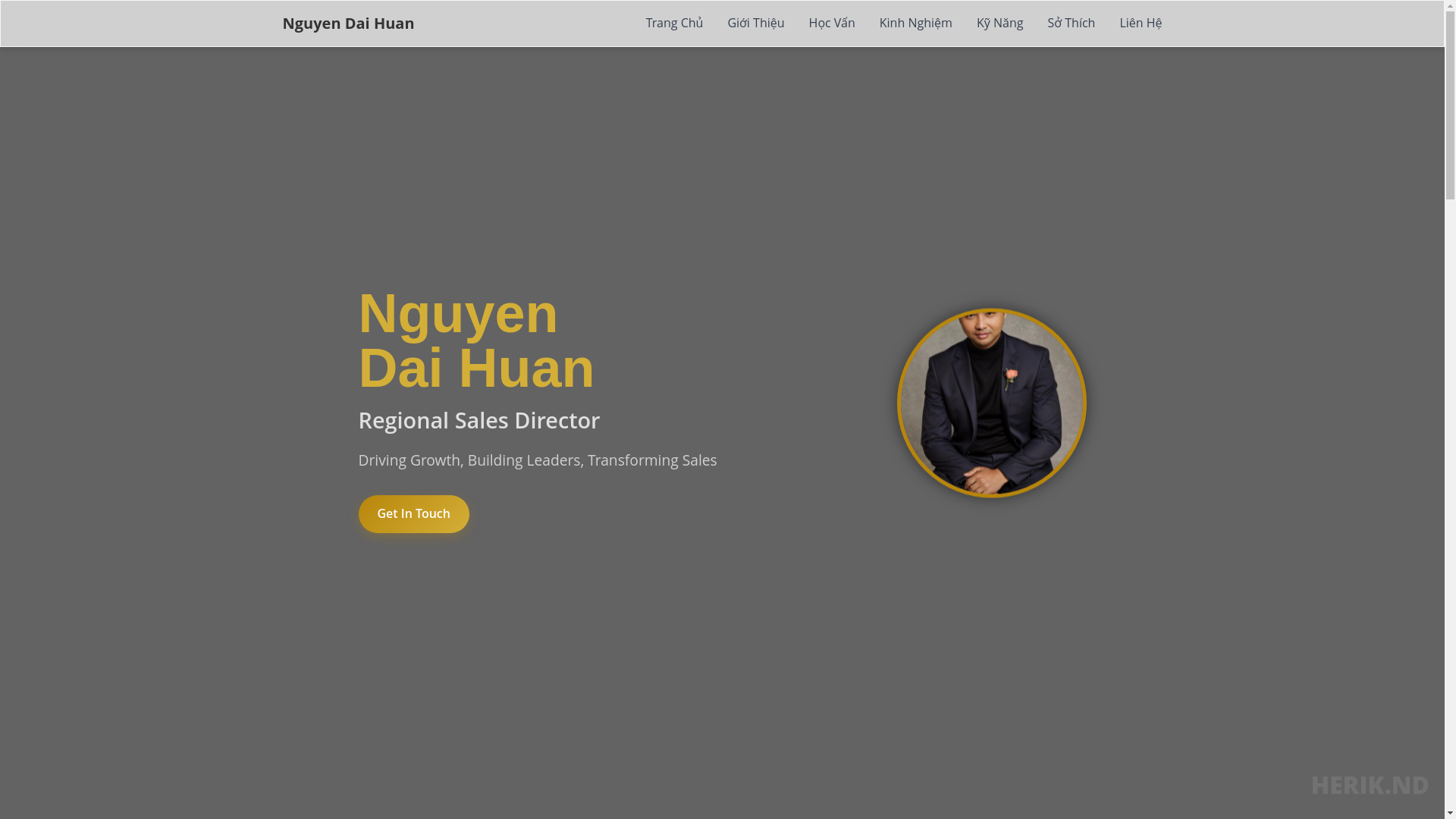 website screenshot of https://huannguyen.site/