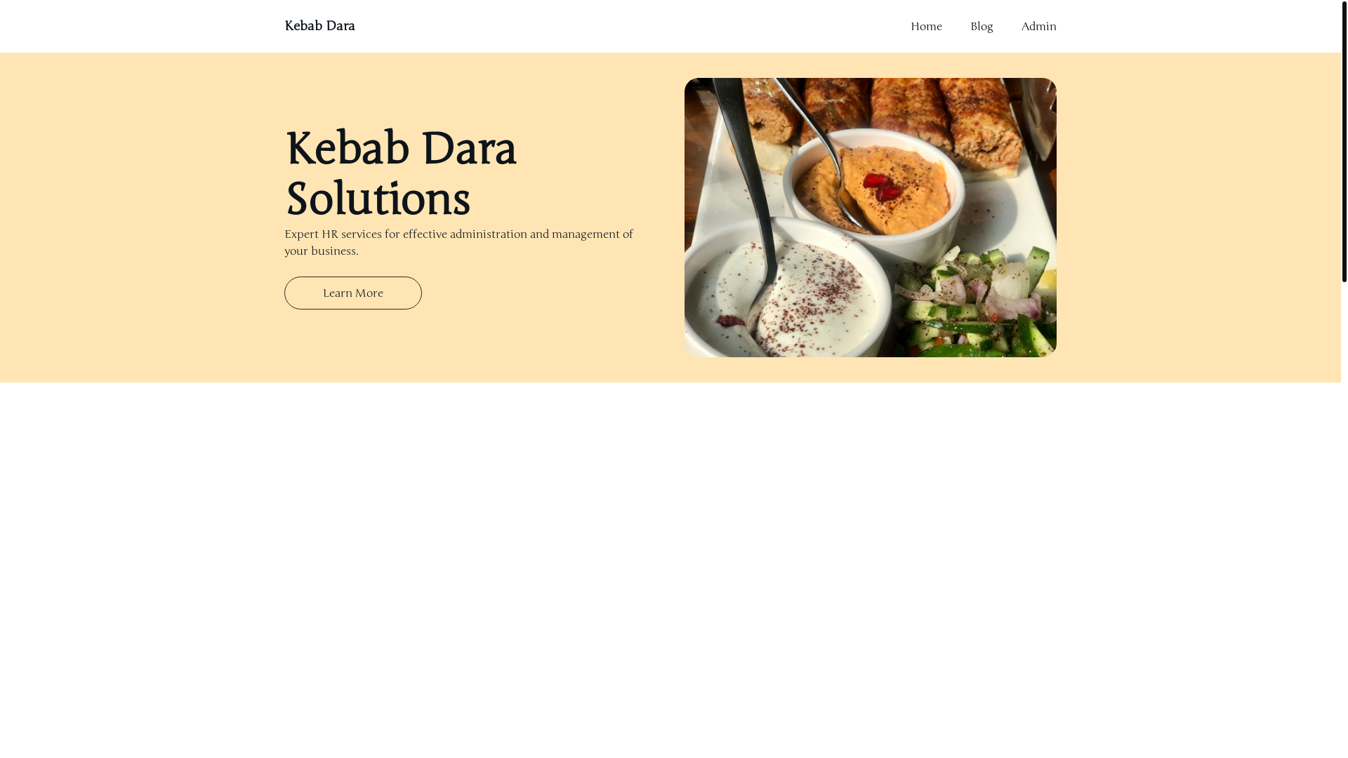 website screenshot of https://admkebabdara.id/