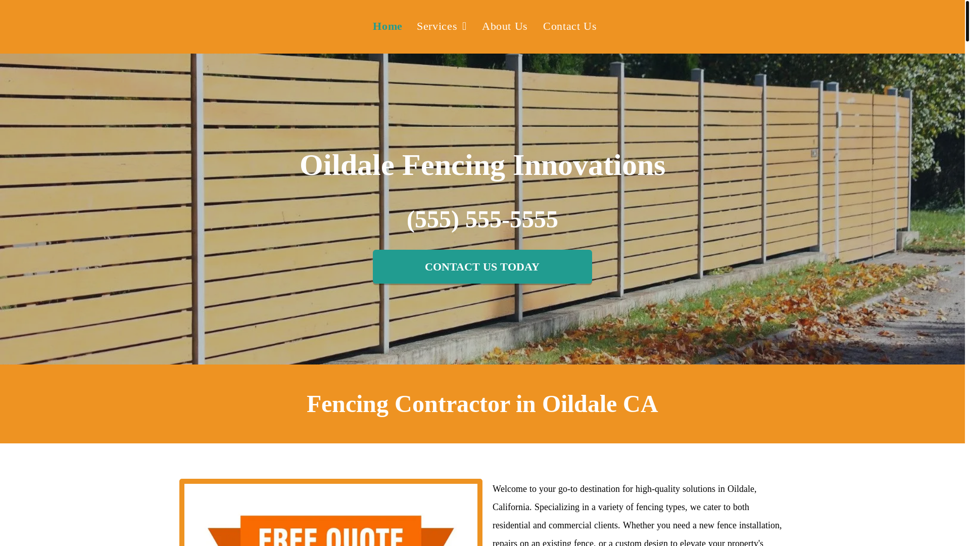 website screenshot of https://oildalefencing.com/