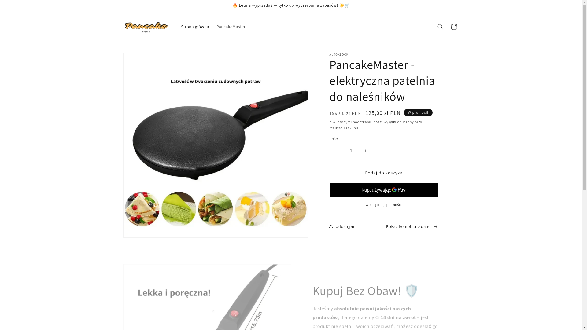 website screenshot of https://pancakemaster.pl/