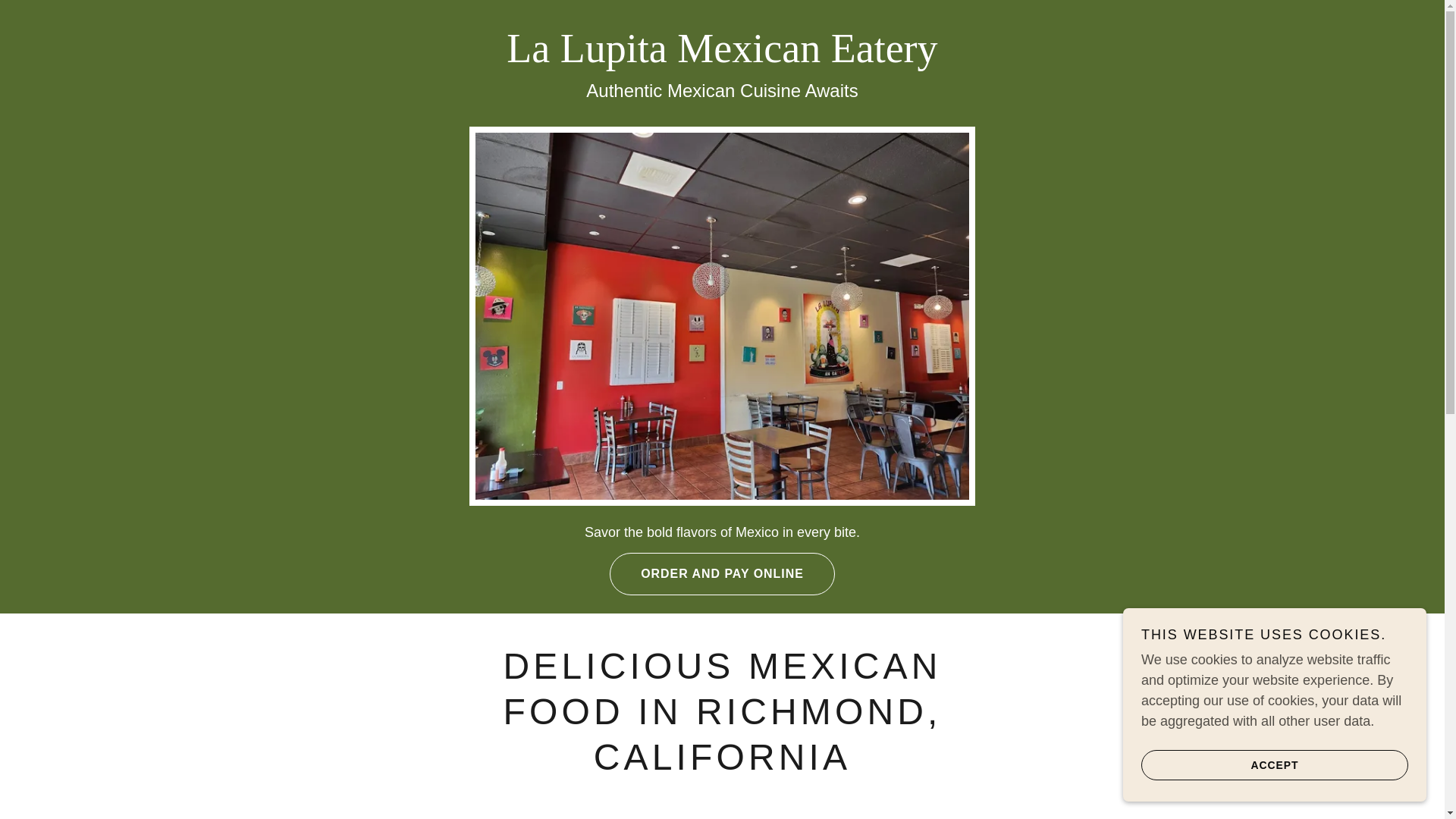 website screenshot of https://lupitamexicaneatery.com/