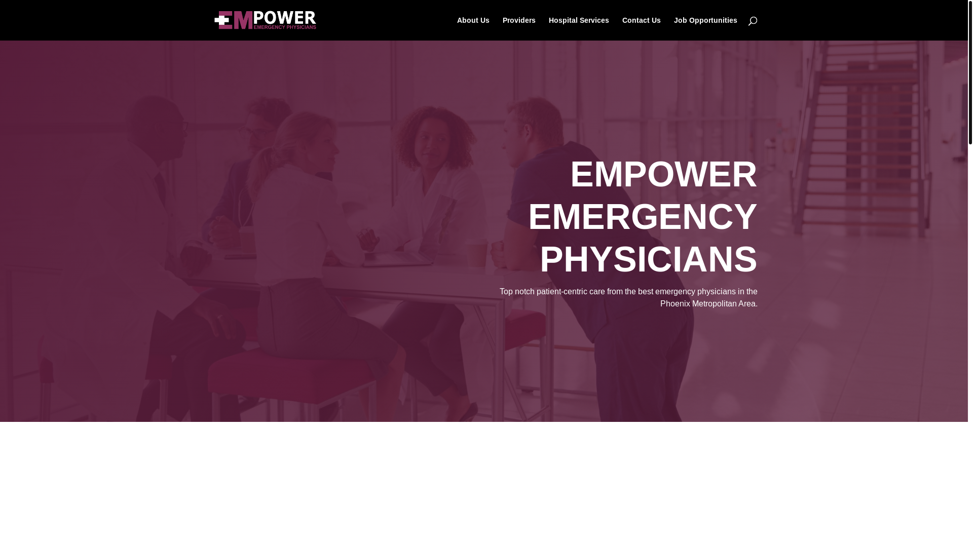 website screenshot of https://empoweremergencyphysicians.com/
