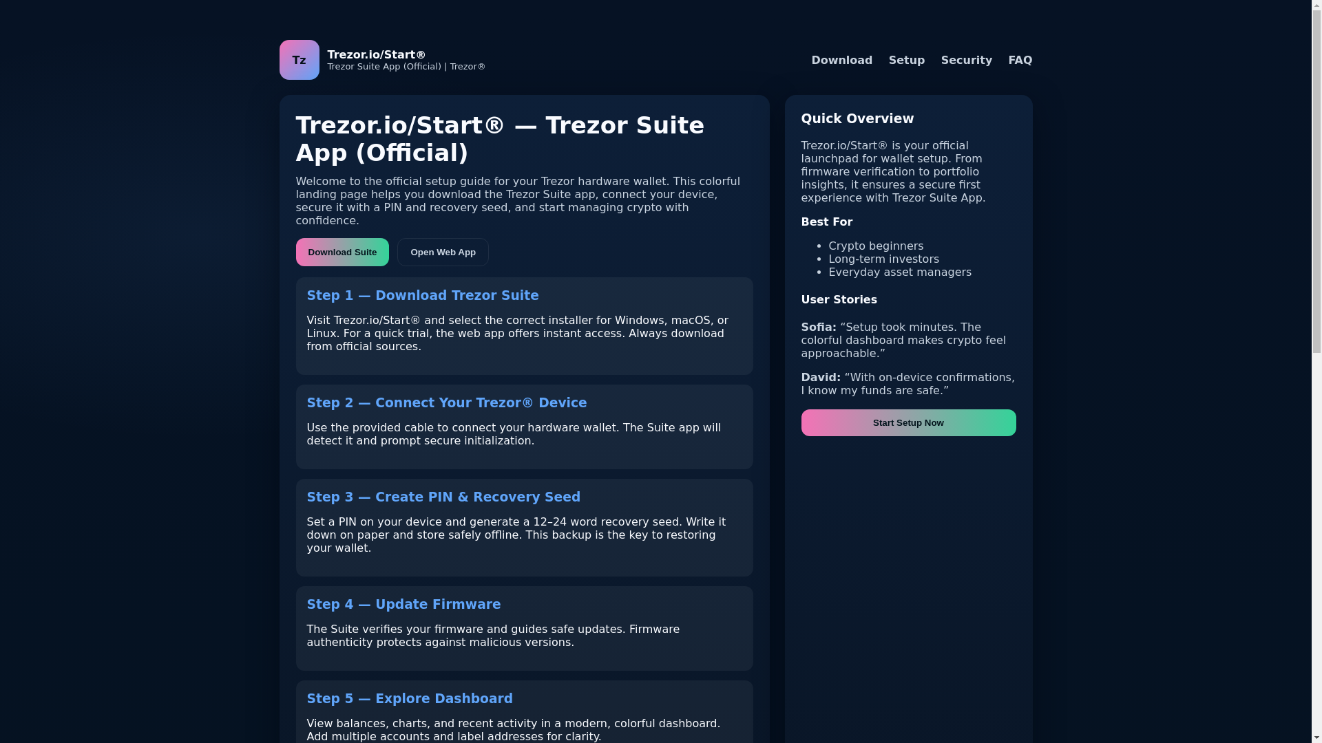 website screenshot of https://trezar-io-startt.pages.dev/