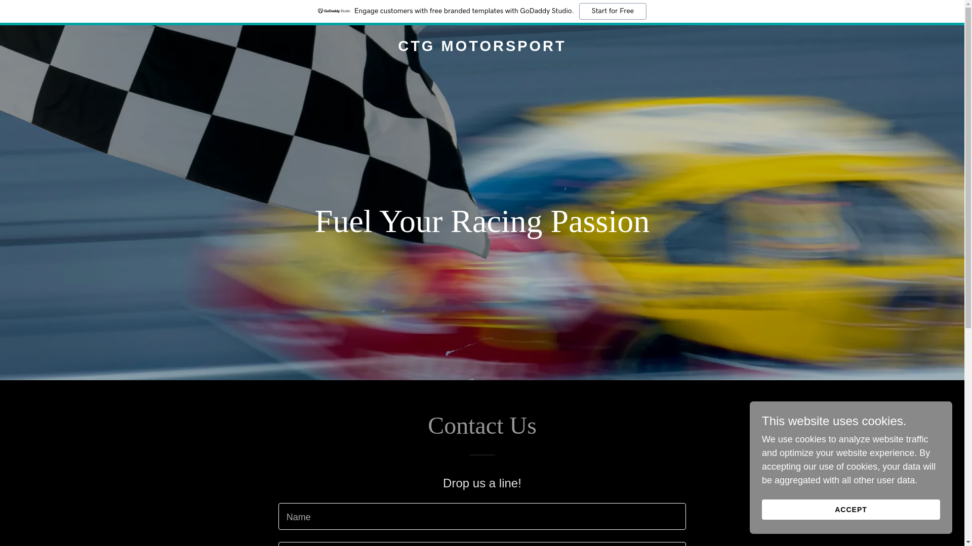 website screenshot of https://ctgmotorsport.com/