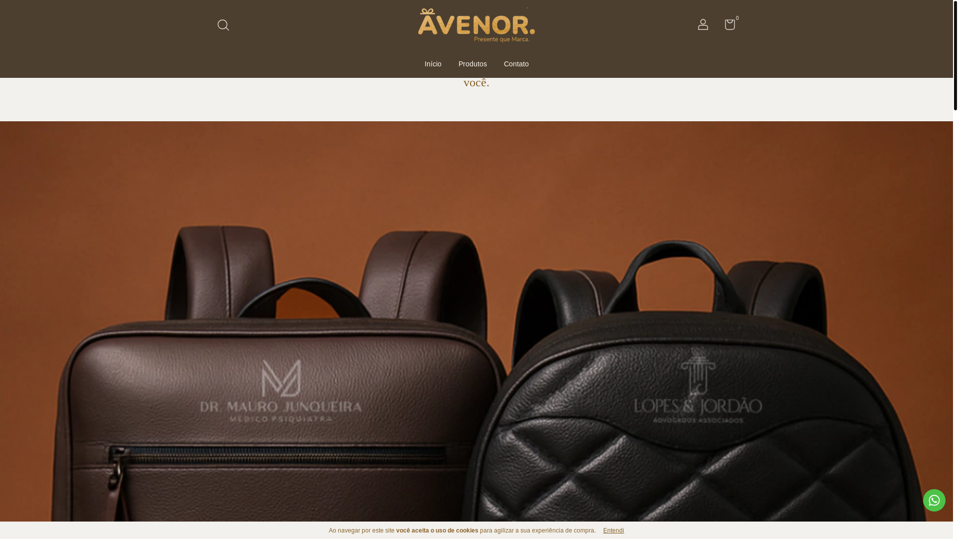 website screenshot of https://avenoroficial.com.br/