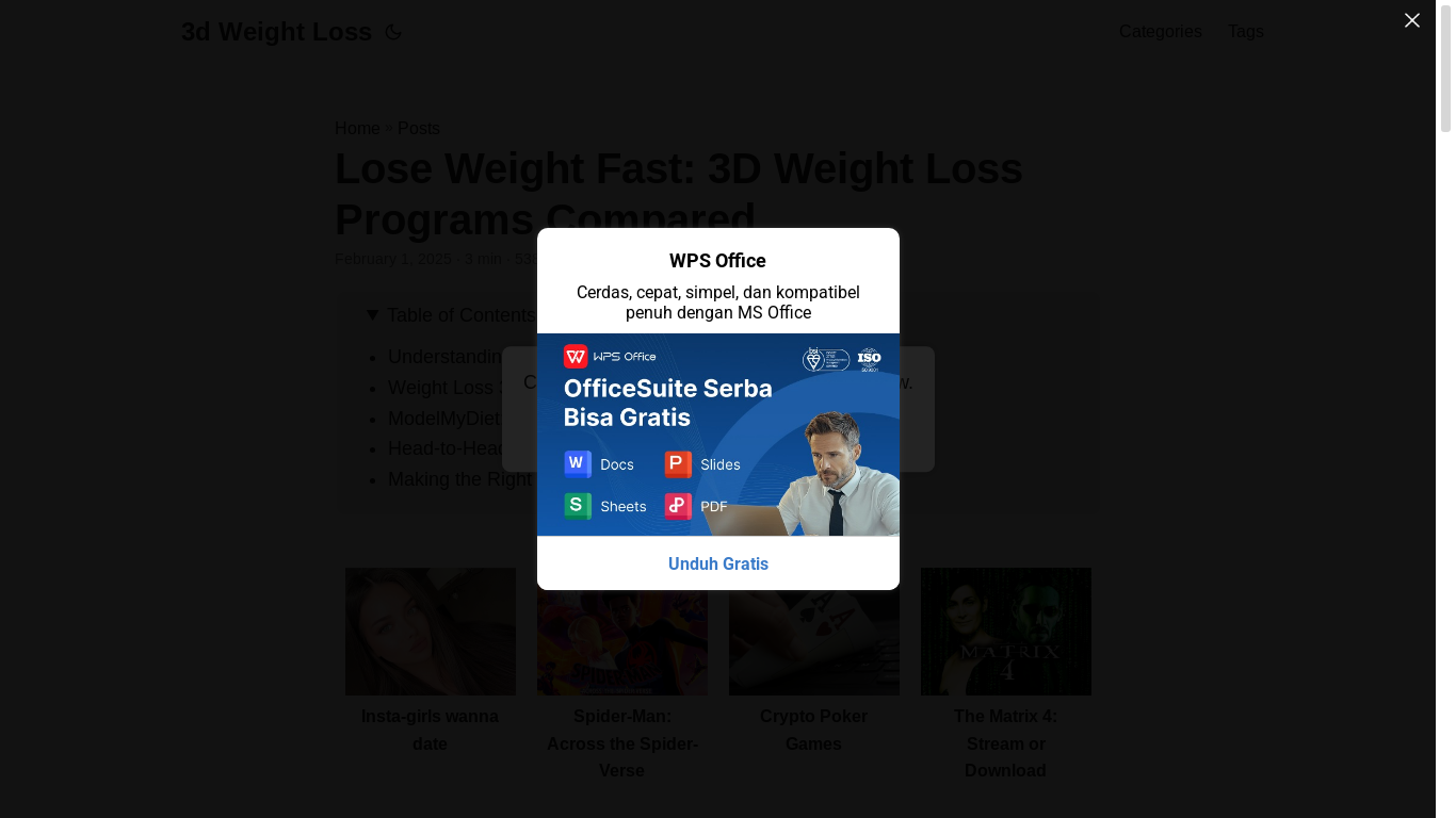 website screenshot of https://3d-weight-loss.pages.dev/