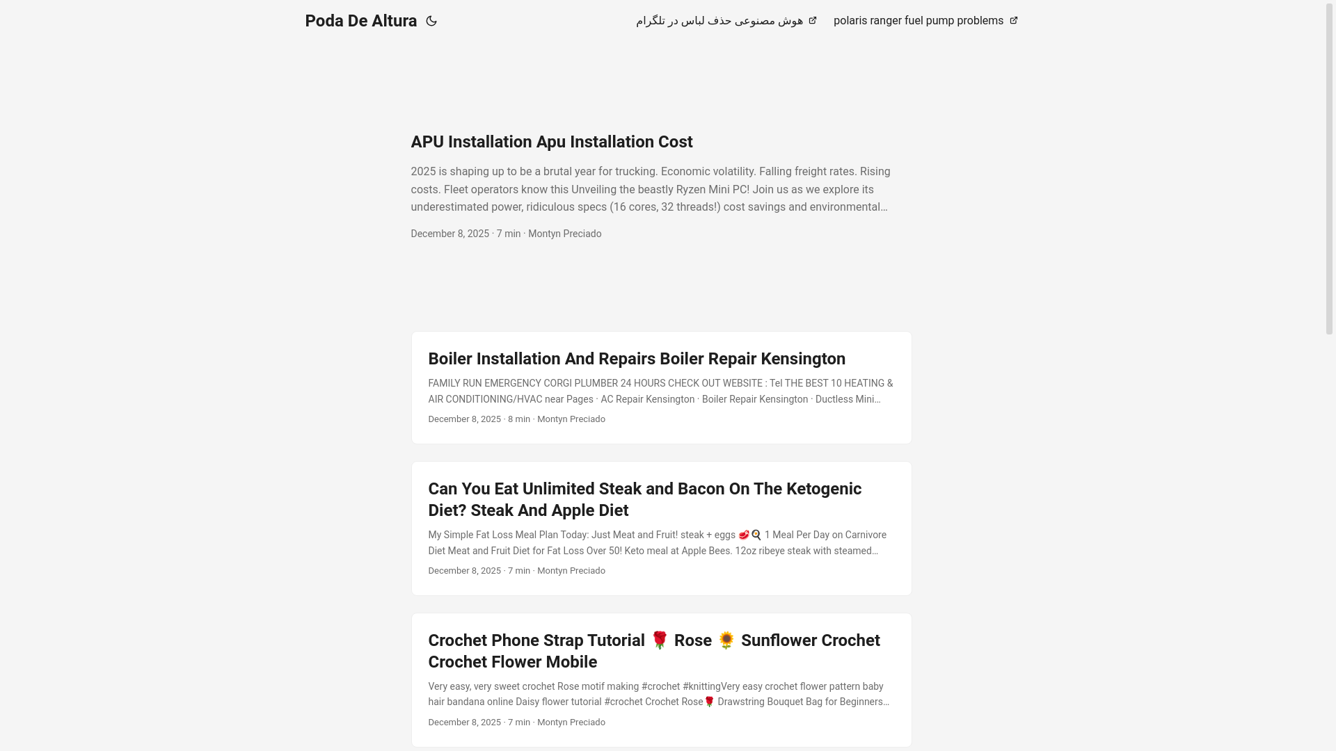 website screenshot of https://podadealtura.pages.dev/