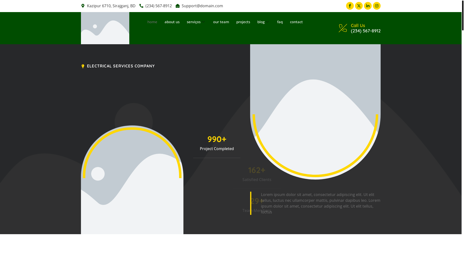 website screenshot of https://alphaomegaobras.com.br/