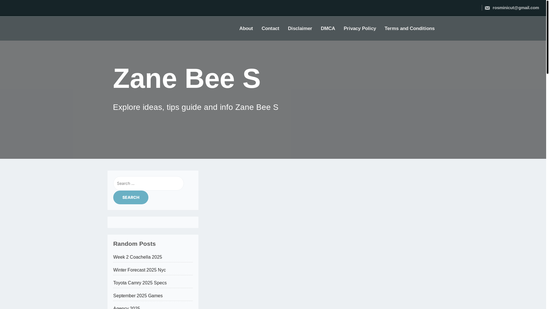 website screenshot of https://zanebees.pages.dev/