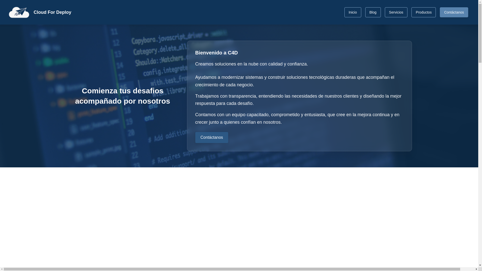 website screenshot of https://cloudfordeploy.com/