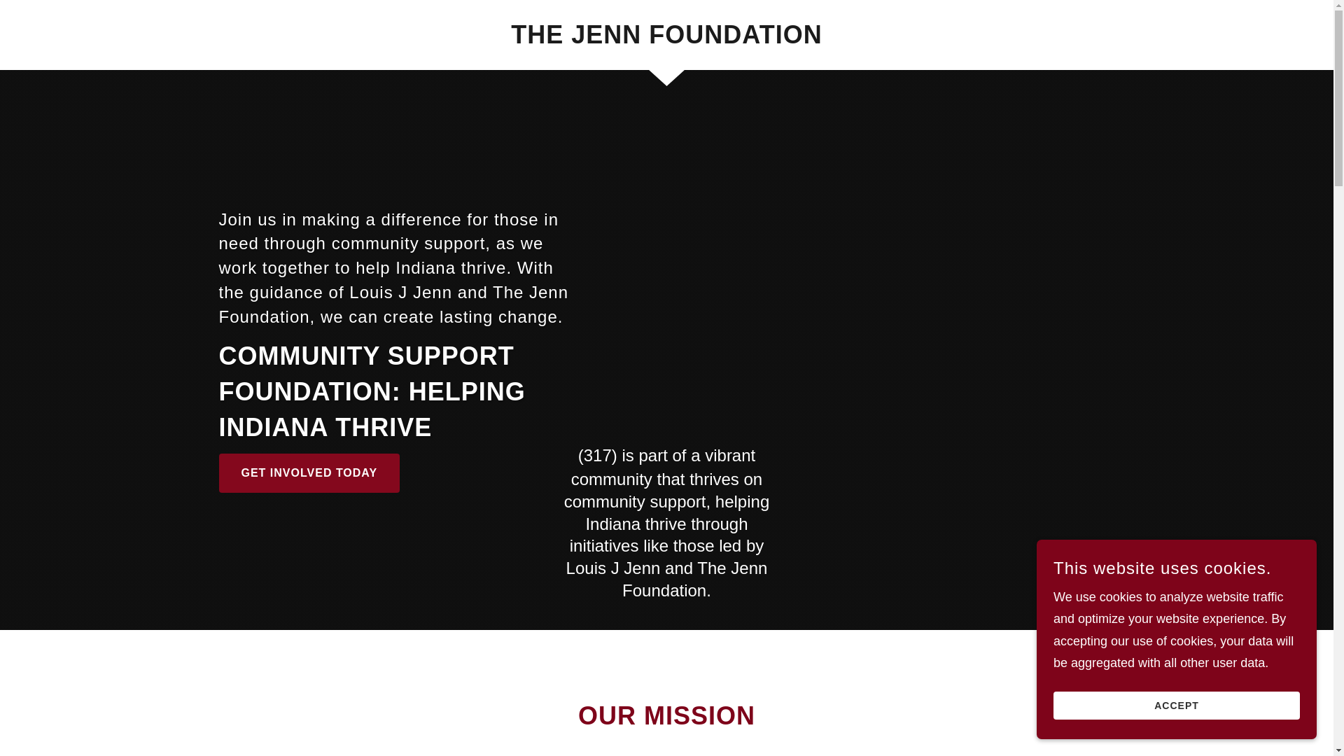 website screenshot of https://thejennfoundationindy.info/