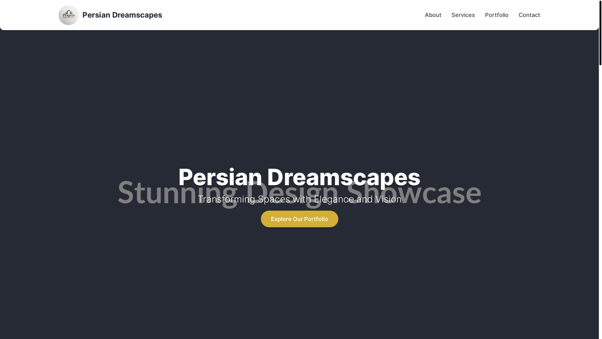 website screenshot of https://persiandreamscapes.com/