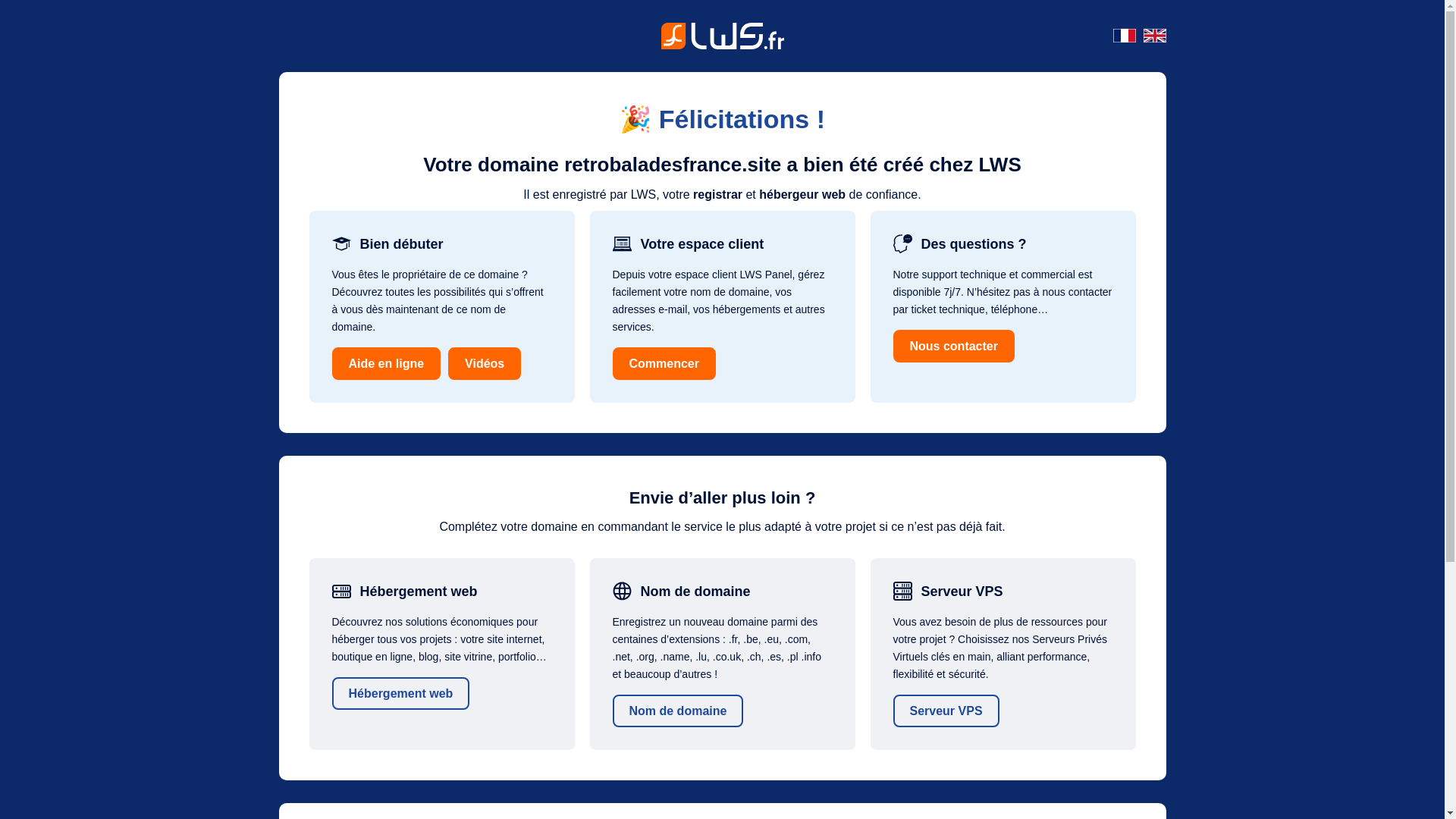 website screenshot of https://retrobaladesfrance.site/