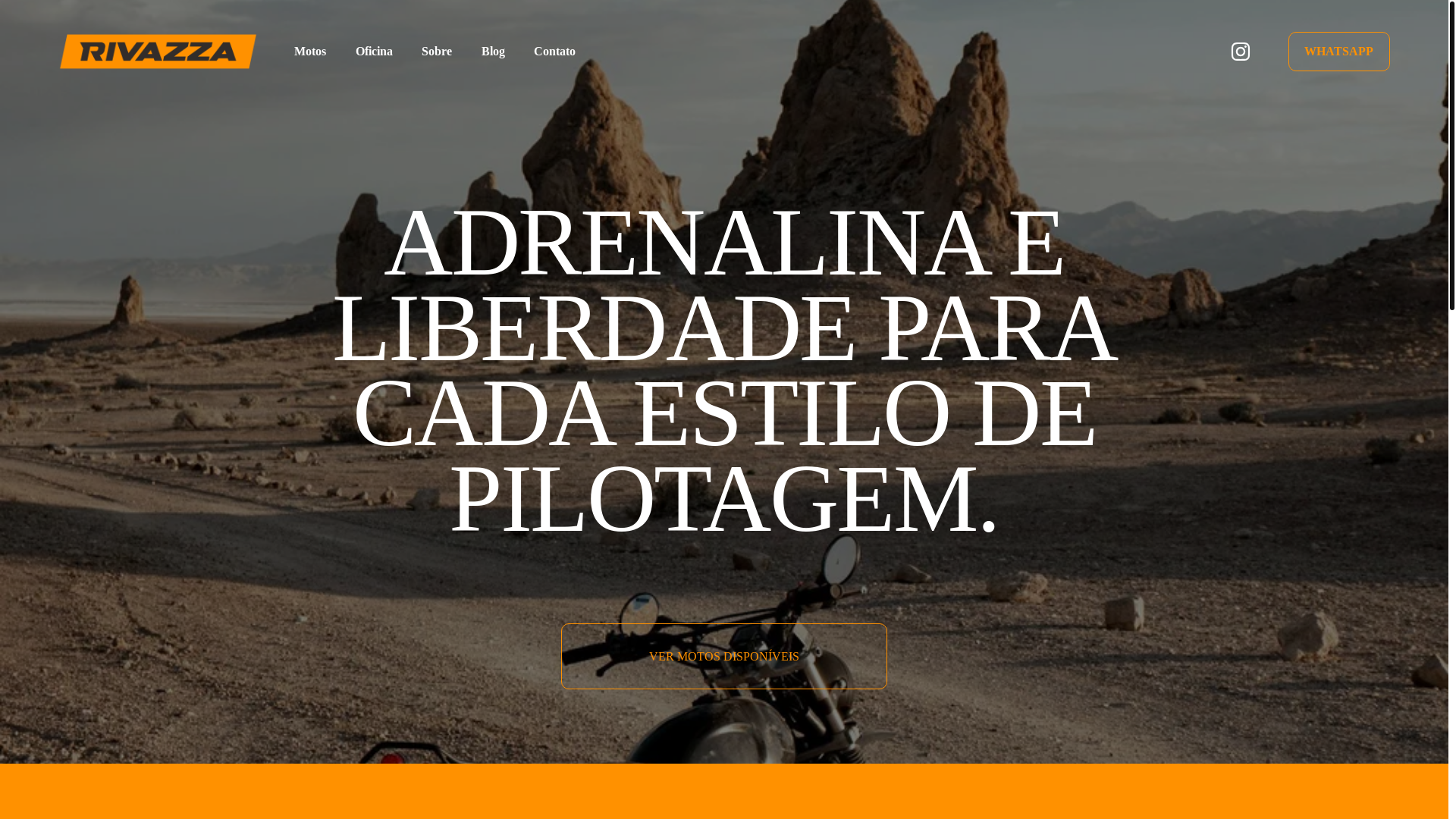 website screenshot of https://rivazzabikes.com.br/