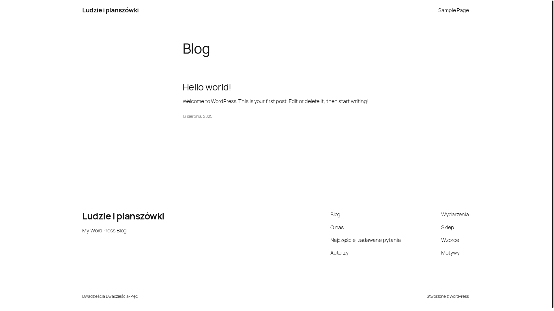 website screenshot of https://xn--ludzieiplanszwki-ivb.pl/