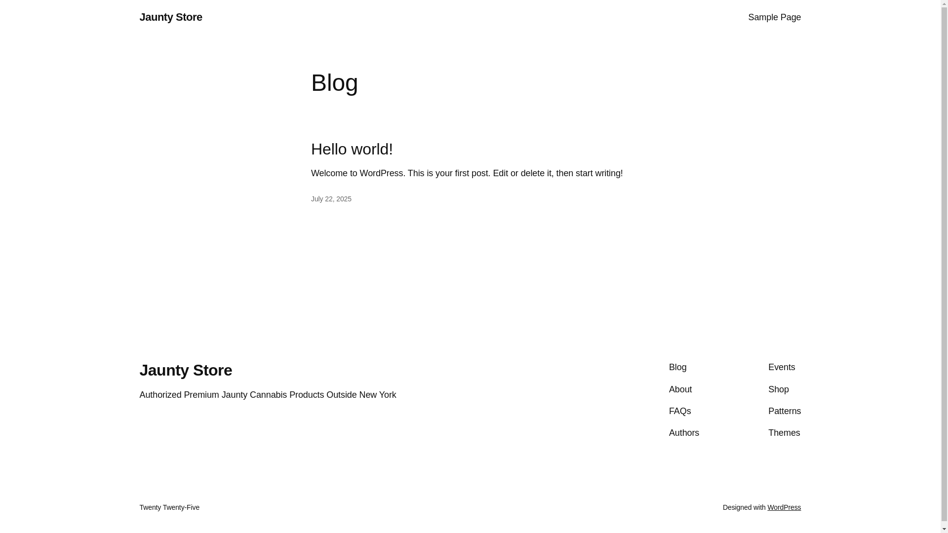 website screenshot of https://jaunty-store.com/
