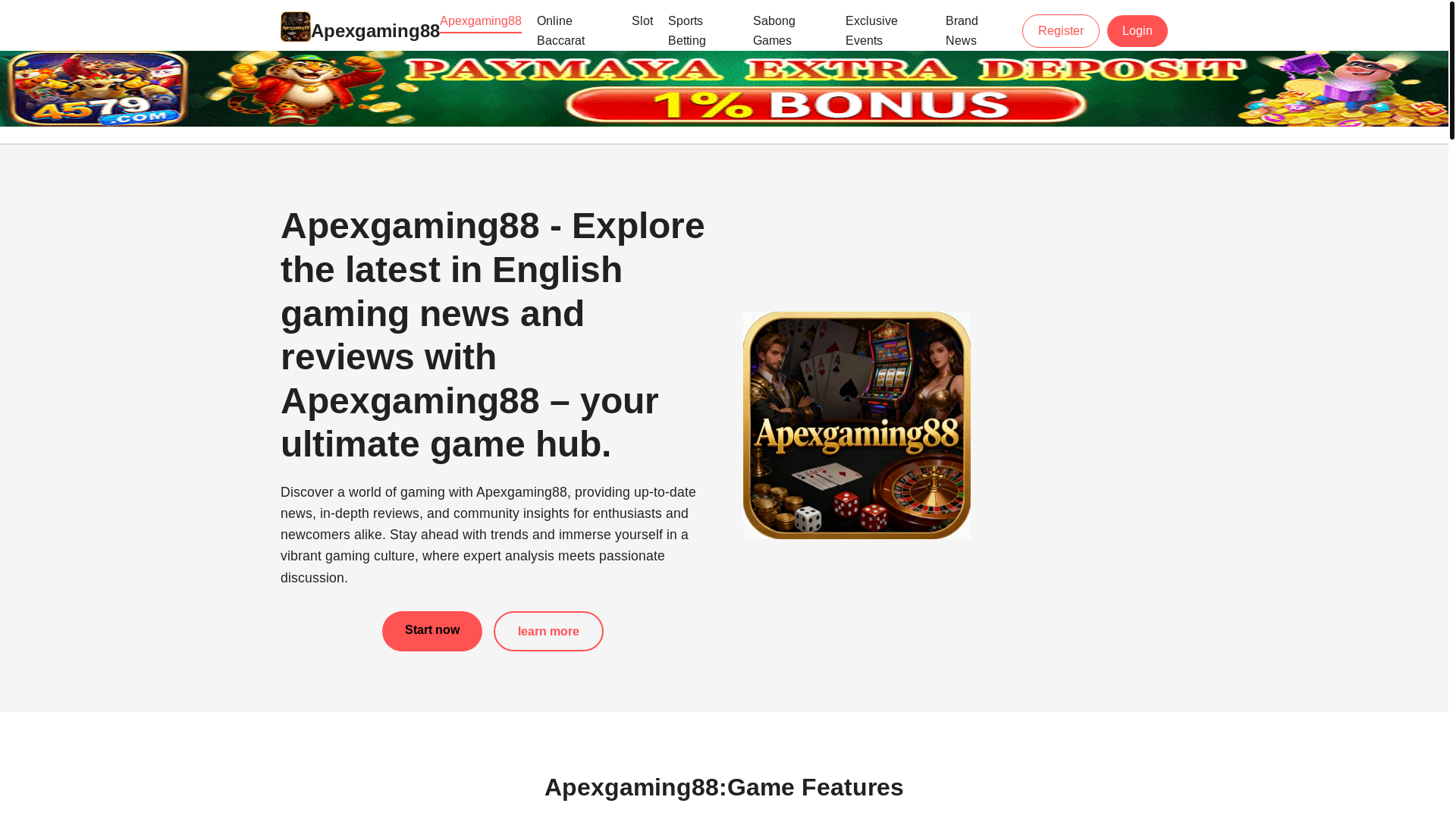 website screenshot of https://apexgaming88apk.com/