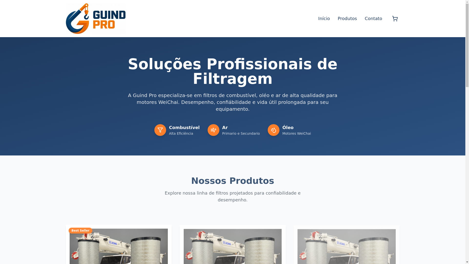 website screenshot of https://guindpro.com/