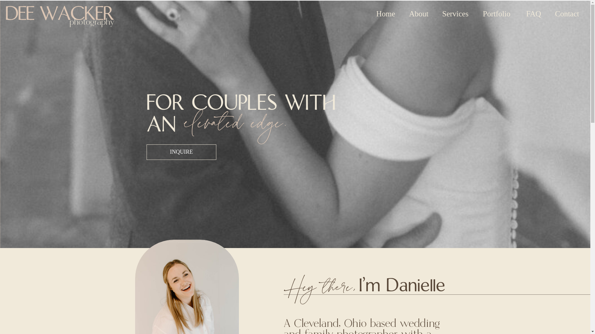 website screenshot of https://deewackerphotography.com/
