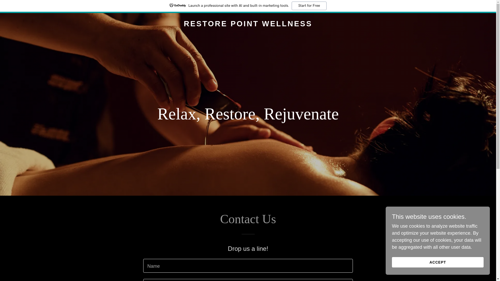 website screenshot of https://restorepointwellness.ca/