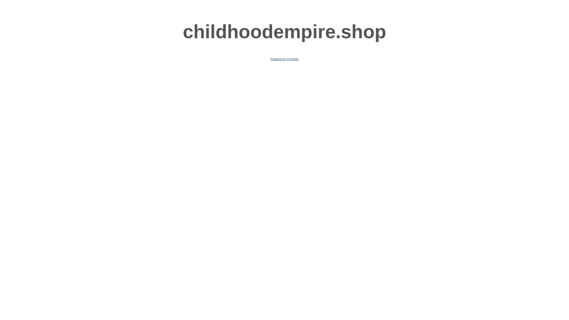 website screenshot of https://childhoodempire.shop/