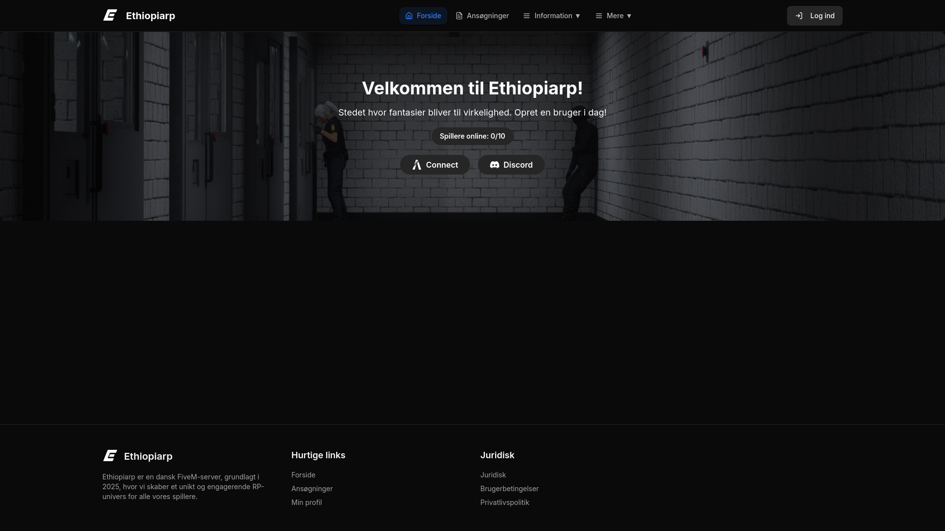 website screenshot of https://ethiopiarp.dk/