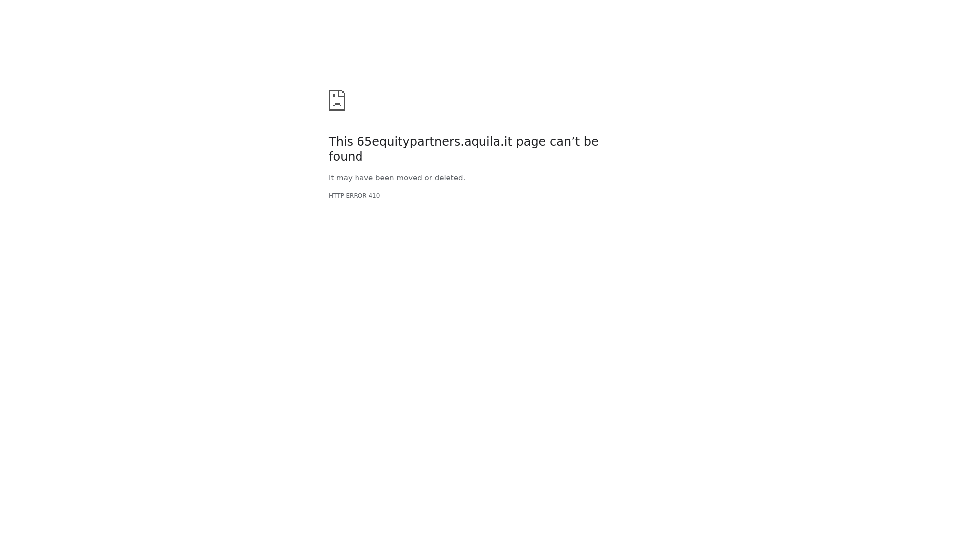 website screenshot of https://65equitypartners.aquila.it/