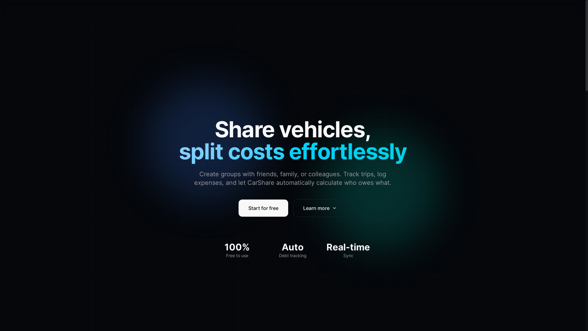 website screenshot of https://car-share-landing.pages.dev/