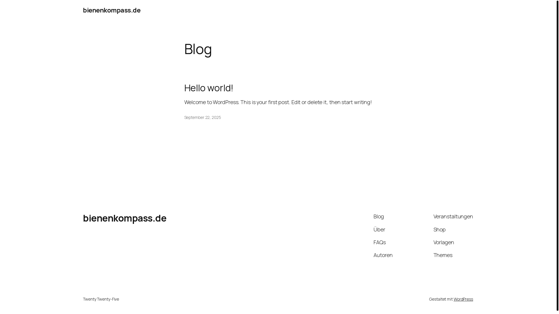 website screenshot of https://bienenkompass.de/